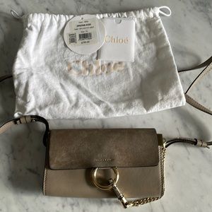 Chloe Faye wallet on strap bag